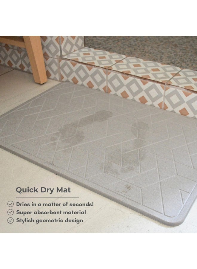 ME MOTHER EARTH ME MOTHER EARTH Quick Dry Diatomaceous Earth Floor Stone Bath and Kitchen Dish Drying Mat, Bathroom Non-Slip Shower Mat, Super Absorbent Pad, Eco Friendly, Easy to Clean, Sustainable, Dark Grey  - Image 4