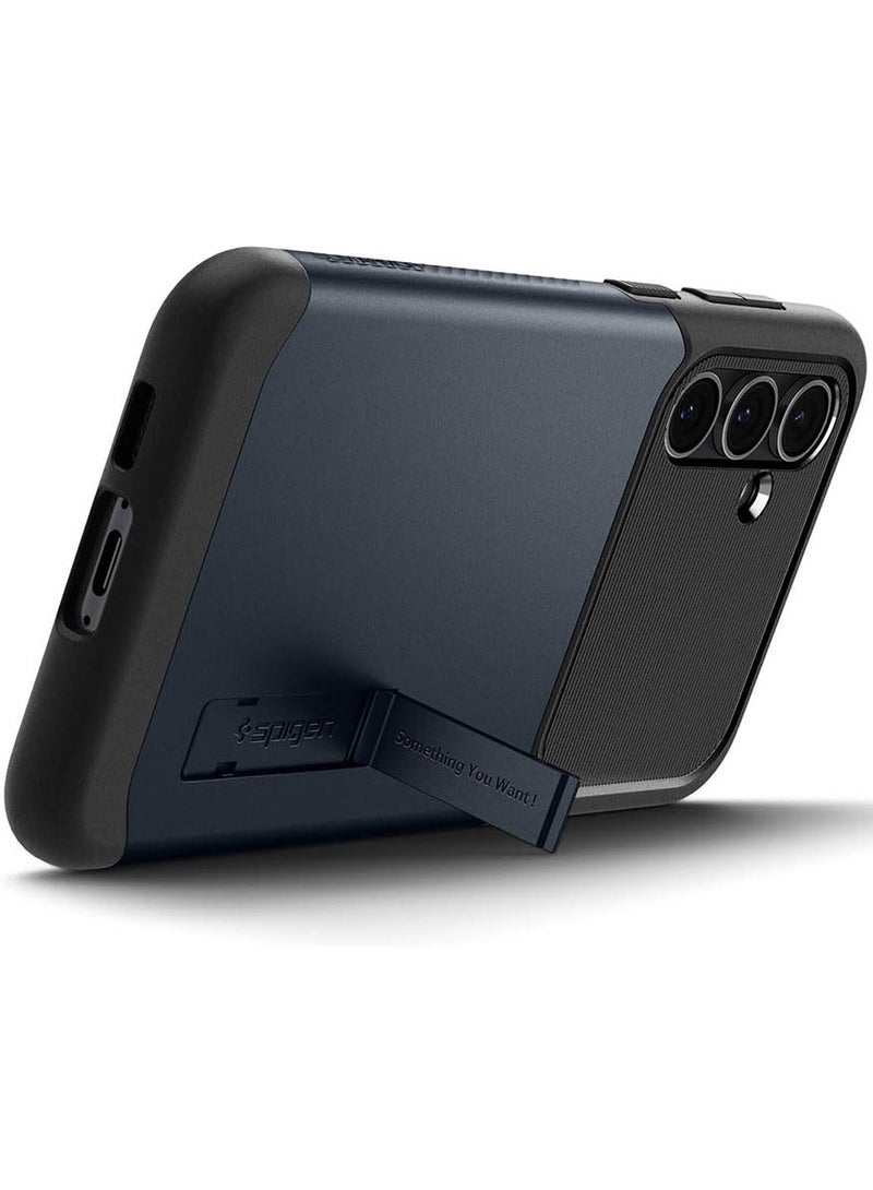 Spigen Slim Armor for Samsung Galaxy S23 FE Case Cover with Kickstand - Metal Slate - Image 2