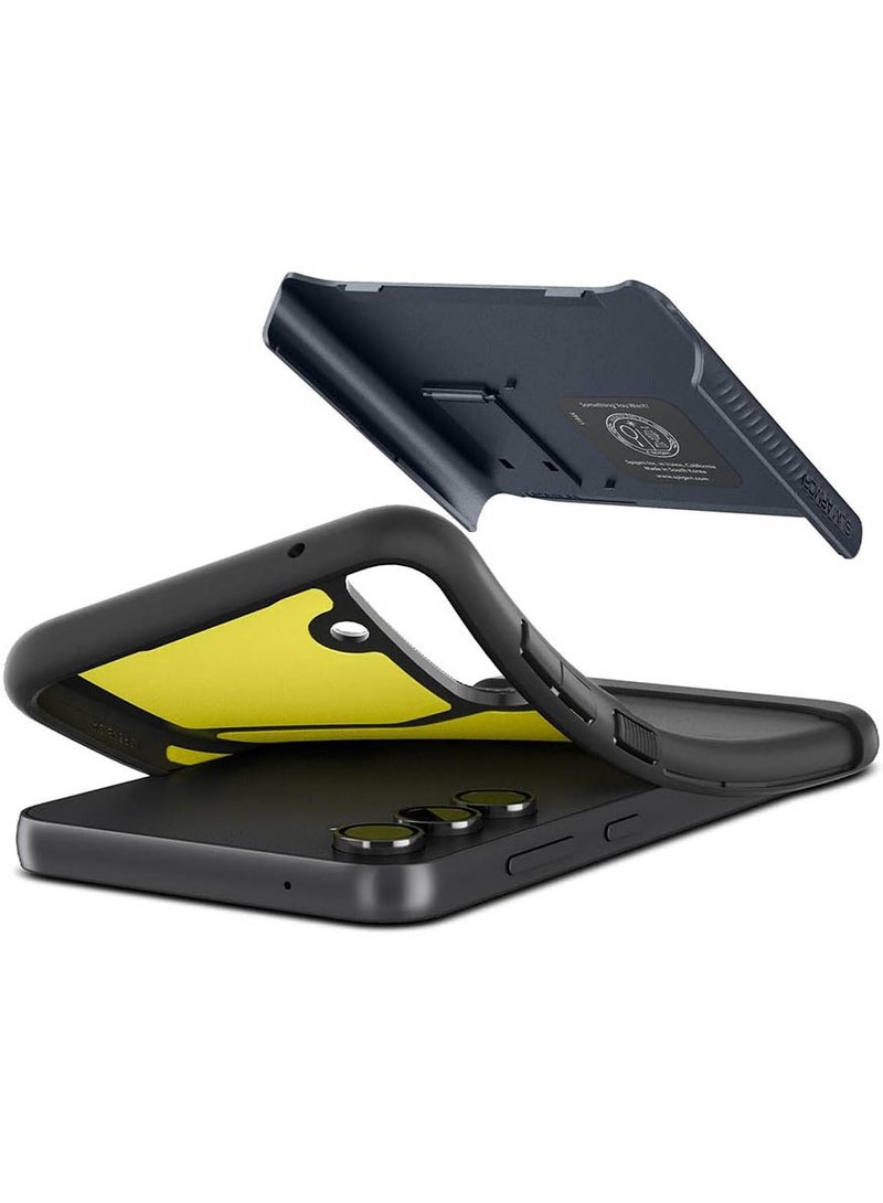 Spigen Slim Armor for Samsung Galaxy S23 FE Case Cover with Kickstand - Metal Slate - Image 3