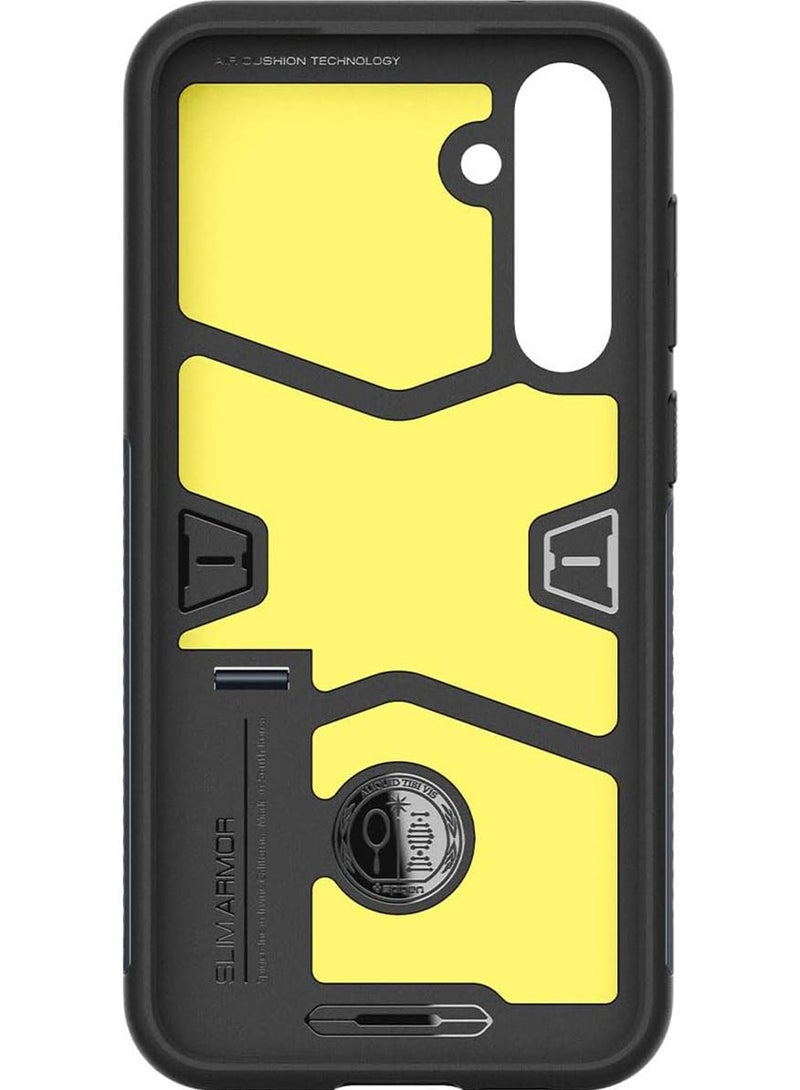 Spigen Slim Armor for Samsung Galaxy S23 FE Case Cover with Kickstand - Metal Slate - Image 5
