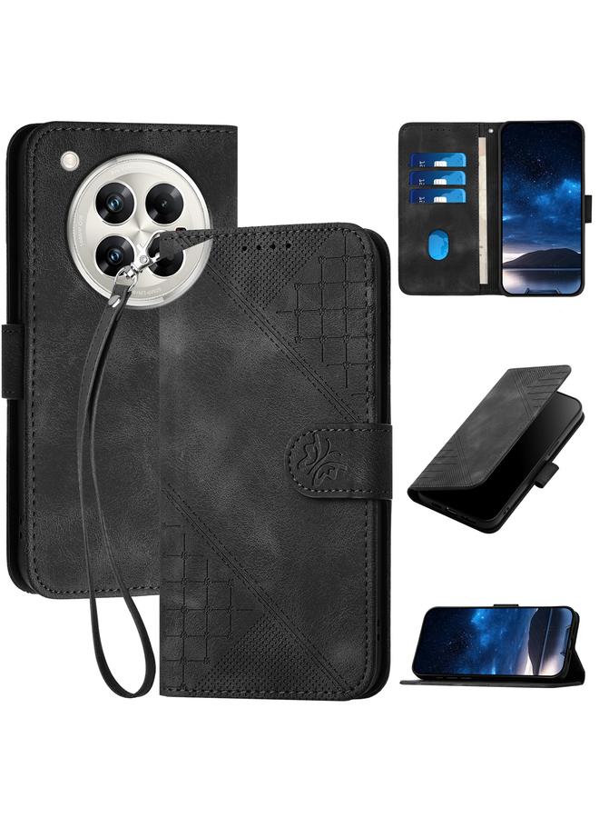 اس-توب جراب لهاتف Infinix Zero 40 4G / Zero 40 5G، جراب هاتف جلدي منقوش بنقشة فراشة شبكية مع حبل تعليق - Image 1