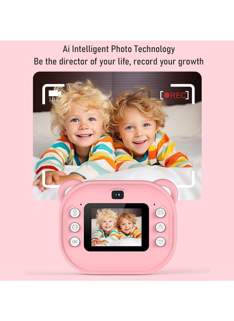 Generic Instant Print Camera, Christmas Birthday Gifts for Girls Boys Kids HD Digital Video Camera  - Image 3