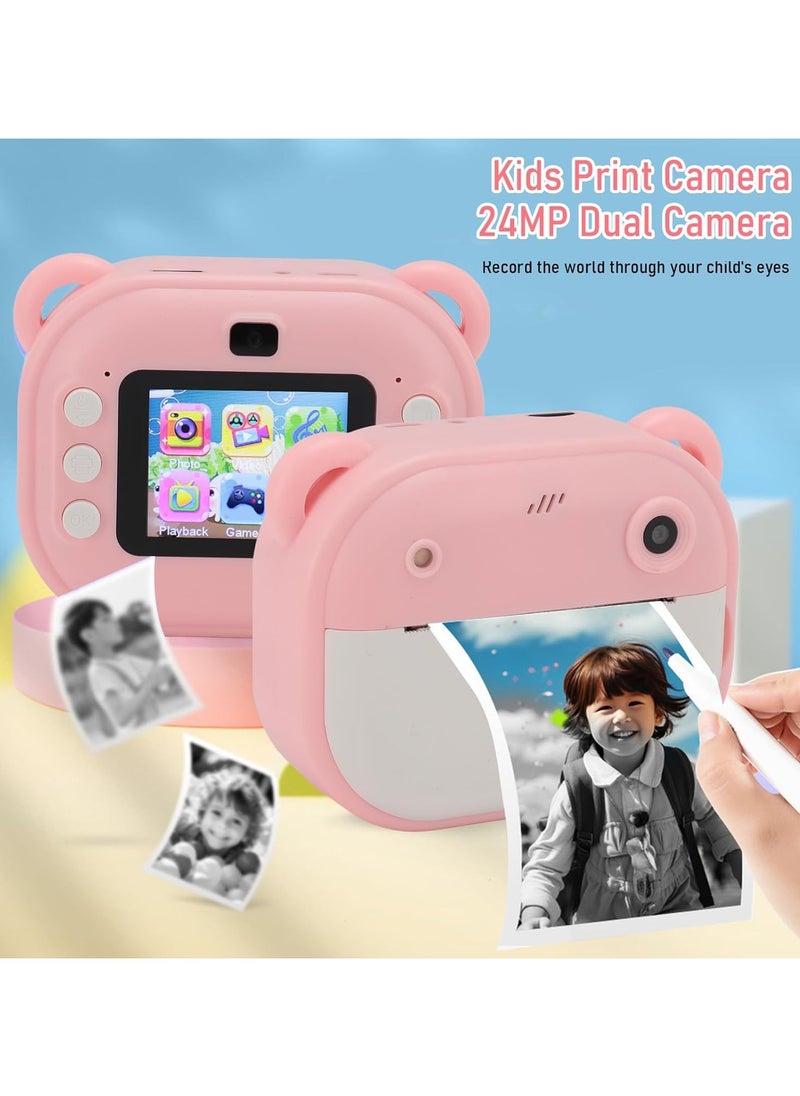 Generic Instant Print Camera, Christmas Birthday Gifts for Girls Boys Kids HD Digital Video Camera  - Image 4