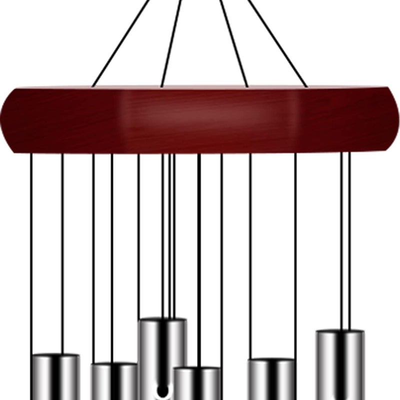 Pgzsy Memorial Outdoor Large Deep Tone Wind Chime Outdoor Sympathy Wind-Chime Personalized with 6 Tuned Tubes, Elegant Chime for Garden Patio Balcony and Home - Image 2