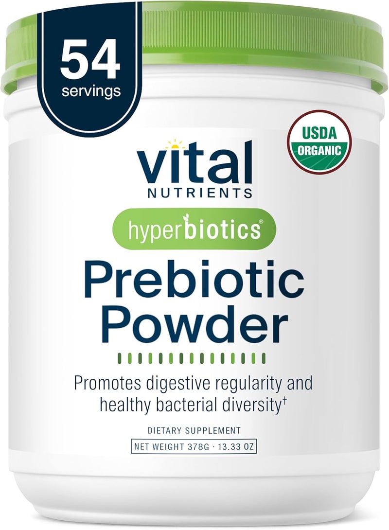 Hyperbiotics Vital Nutrients Organic Prebiotic Fiber Powder  Supports Gut Health and Digestive Regularity  Soluble Fiber Supplement for Women and Men  Vegan Organic Fiber Powder  54 Servings - Image 1