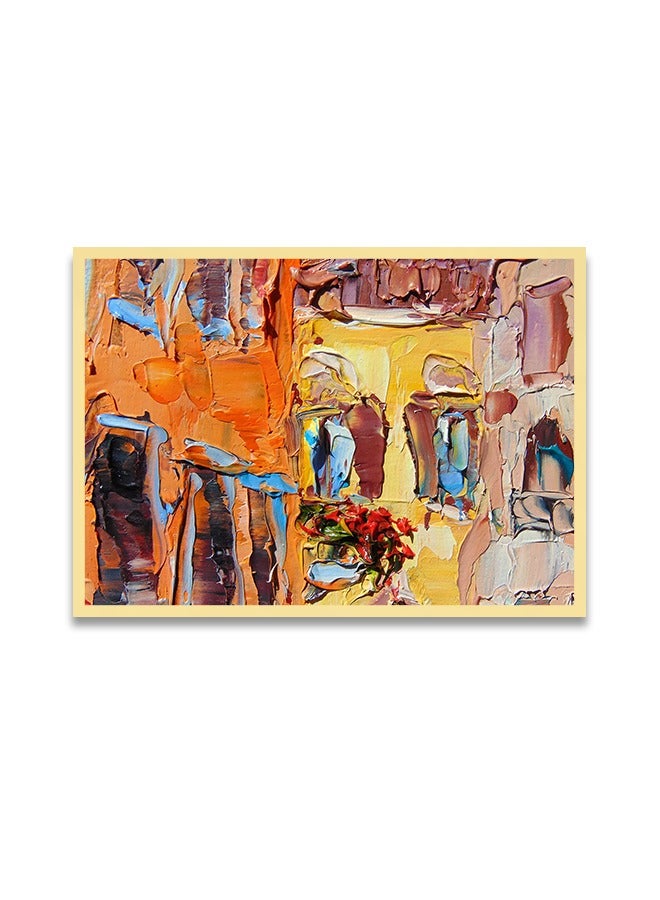 ماركتنا لوحة جدارية قماشية فنية لتزيين الحائط بتصميم تجريدي مع برواز ذهبي مجوف مقاس120x80سم قطعة واحدة - Image 2