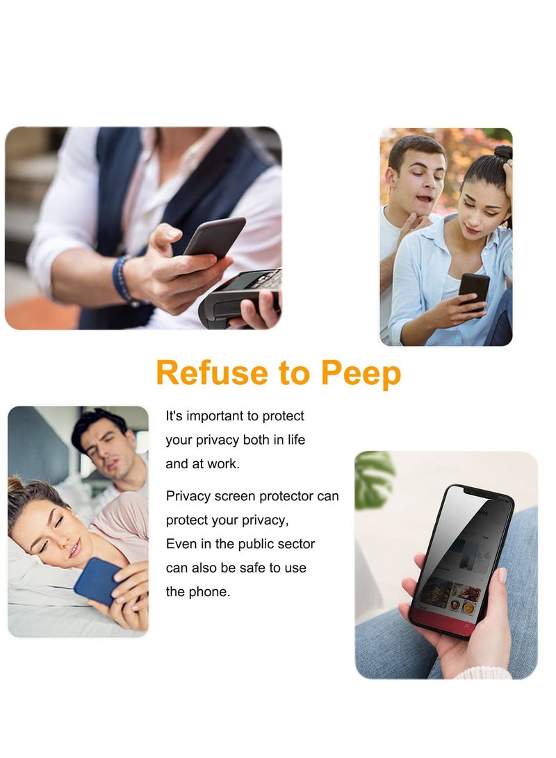 SYOSI 2+2 Pack,Compatible with iPhone 14 Plus Privacy Screen Protector with Camera Lens Protector Full Coverage Anti-Spy Tempered Glass Film Easy Installation Bubble Free for iPhone 14 Plus [6.7 inch] - Image 5