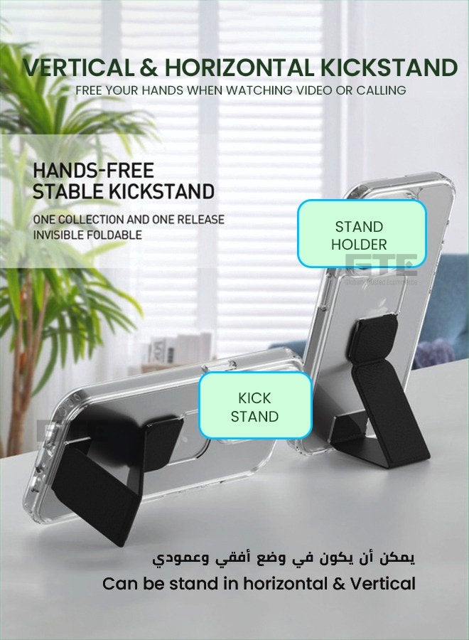 إينيكس جراب حماية شفاف 3 في 1 مغناطيسي ذو مسند للهاتف سامسونج جالكسي اس 25-شفاف/أسود - Image 3