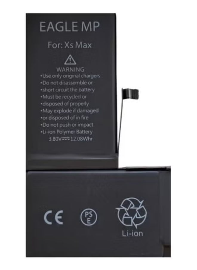 Eagle MP بطارية بديلة عالية السعة من إيجل MP لجهاز آيفون XS ماكس - بطارية داخلية ليثيوم أيون متينة مع احتياطي طاقة موثوق | أداء طويل الأمد وآمن وفعال | متوافقة مع آيفون XS ماكس | تركيب سهل بنفسك لتمديد عمر الجهاز - Image 1