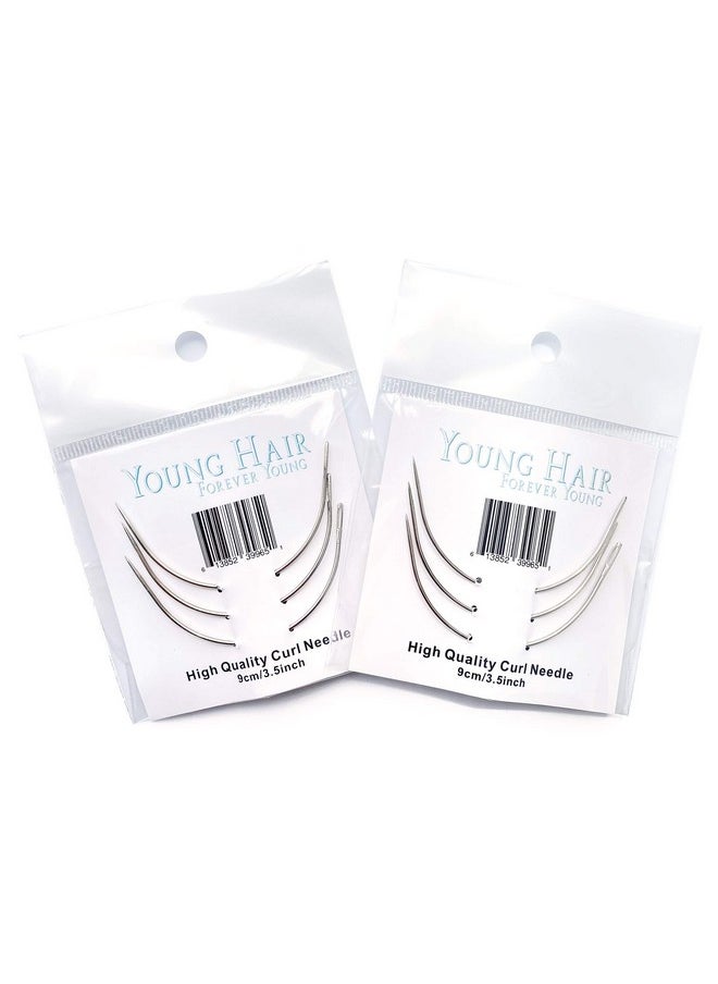 Young Hair Young Hair 90mm C Shape Curved Hand Sewing Weaving Curl Needles for Human Hair Extension Sew-in(9cm, 6pcs/lot)  - Image 1