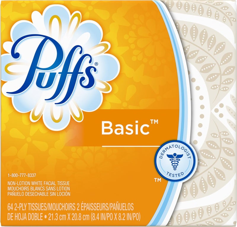 Puffs Basic Facial Tissues 64 Count 1 Cube Box 64 Tissues In Box - Image 2
