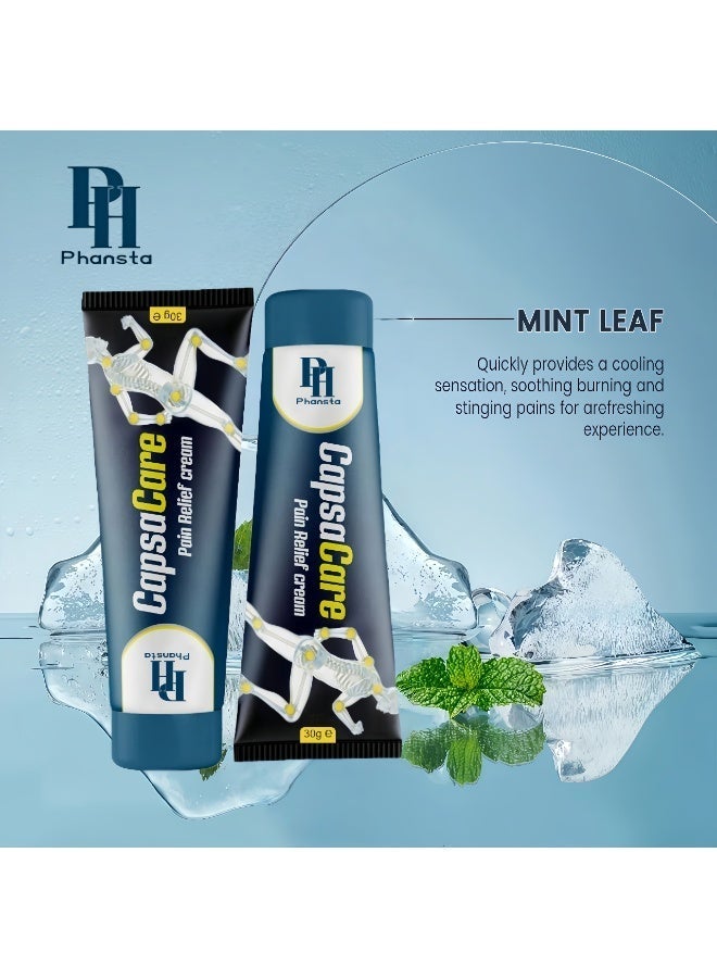 2-Pack Fast-Acting Pain Relief Cream for Sports & Joint Pain, 30g Deeply Soothing Formula