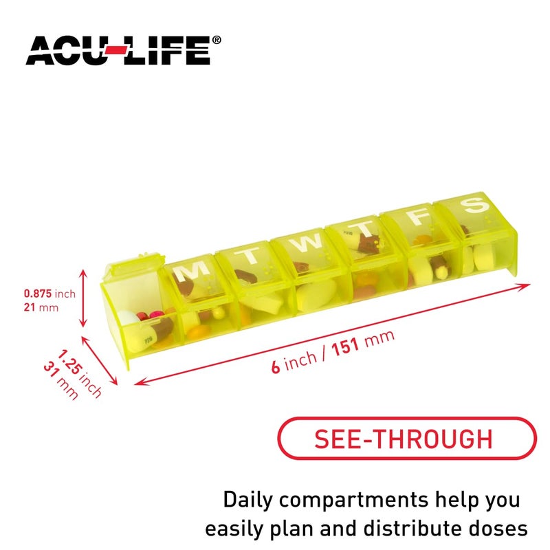 أكيو لايف علبة حبوب دواء كبيرة بتصميم مناسب لعدد 7 أيام - Image 3