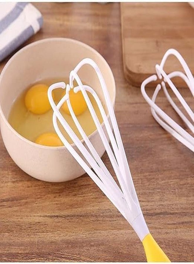 QUALIZA Whisk Egg Beater, Multifunctional Egg Beater for Whisking Blending Beating Stirring Whisks for Cooking, Rotating Hand Blender Mixer - Image 5