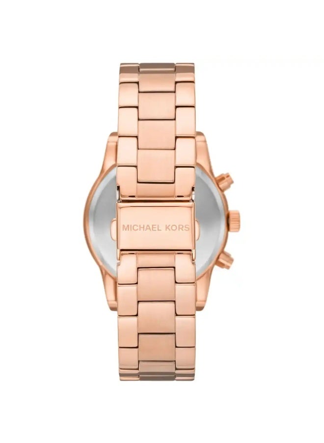 مايكل كورس Women Michael Kors Women's Ritz Rose Gold Chronograph Watch - Image 4