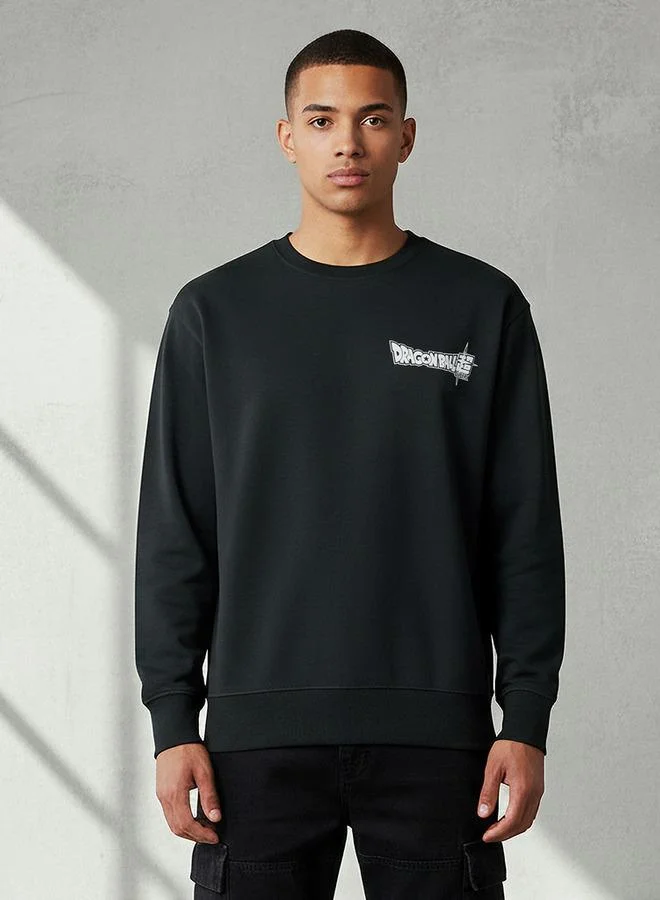 SP Characters Men Regular Fit Dragon Ball Print Sweatshirt