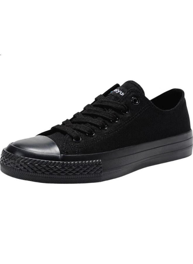 LEAP Official Men'S Canvas Shoes Summer New Breathable Casual Couple Shoes Black Black 37 - Image 1