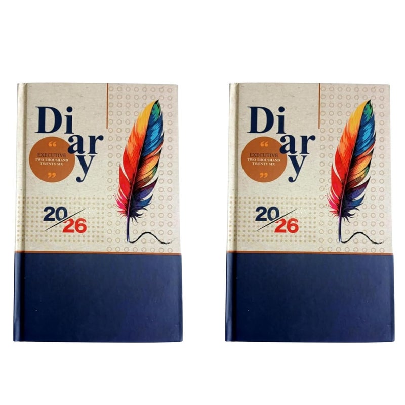 TULMAN 2026 Diary Hardcover Design Everyday Notebooks (22x14 cm), Best for Study Planner, Personal Journal, Business Planning & Stationery Lovers - creamy beige - 2 Pack - Image 1