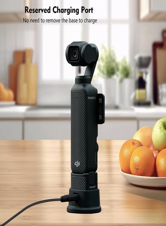 Suptig Tripod Mount, Silicone Non-Slip Desktop Mount for DJI Osmo Pocket 3, Osmo Pocket 3 Accessories(Black) - Image 4