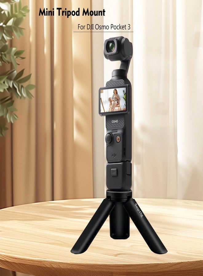 Suptig Tripod Mount, Silicone Non-Slip Desktop Mount for DJI Osmo Pocket 3, Osmo Pocket 3 Accessories(Black) - Image 2