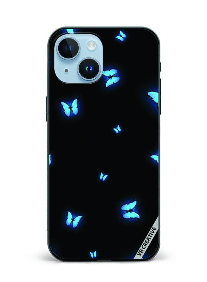VR CREATIVE Protective Case Cover For Apple iPhone 15 Butterfly Design Multicolour  - Image 1