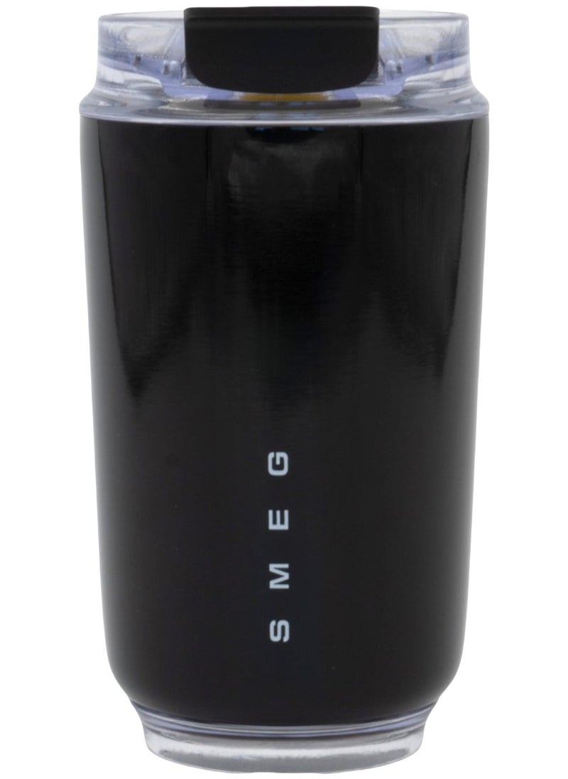 سميج 320ML كوب المشروبات السفر السيارة المحمولة كوب الشرب الفولاذ المقاوم للصدأ فراغ التسرب دليل 320ML القهوة ثيرموس (أسود) - Image 1