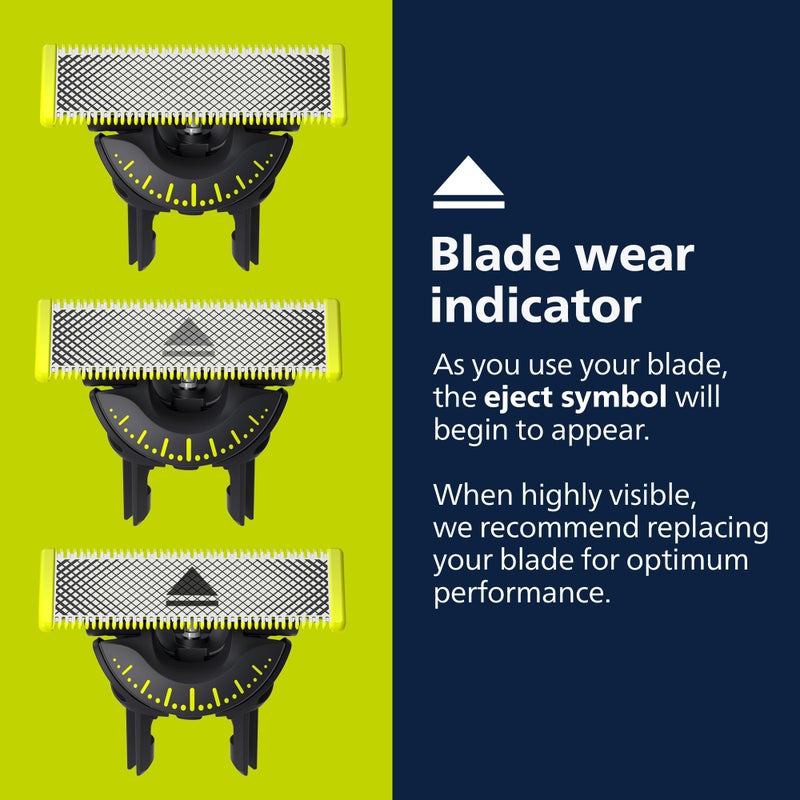 Norelco Philips Norelco OneBlade 360 Blades, Genuine Replacement Blades for OneBlade Electric Shaver and Trimmer, Durable Stainless Steel, Trim, Edge and Shave, 3 Pack, QP430/80 - Image 4