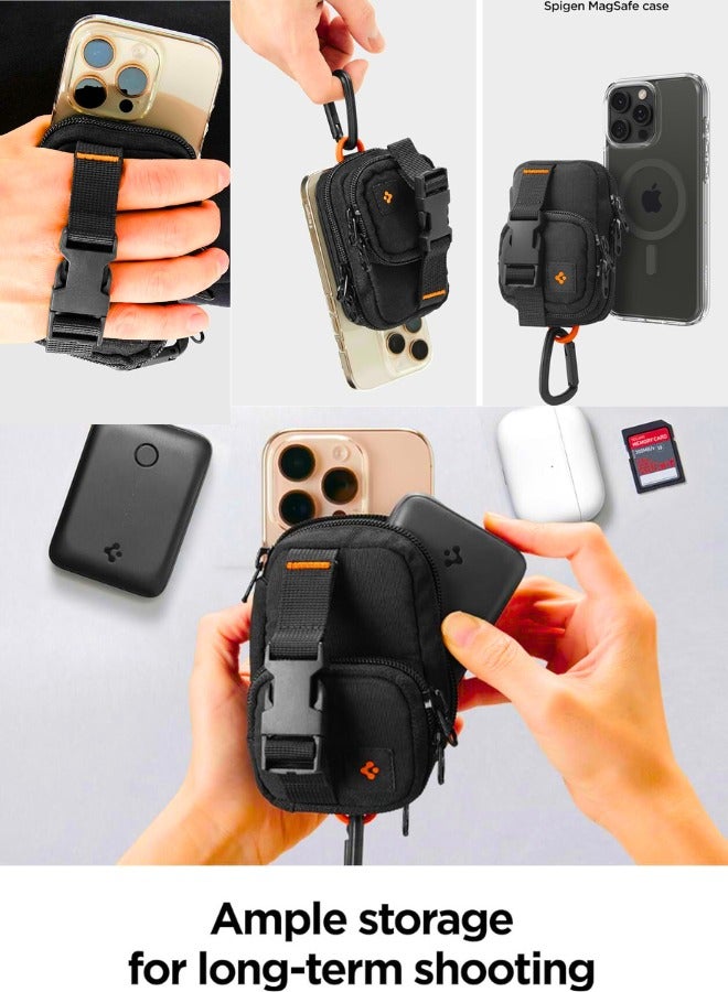 Chase Up Snap Zip (MagFit) EDC Pouch Organizer Wallet Accessory Storage Card Holder MagSafe Compatible with iPhone 16 Pro Max / 16 Pro / 16 Plus / 16 / iPhone 15/14/13/12 series - Black - Image 3