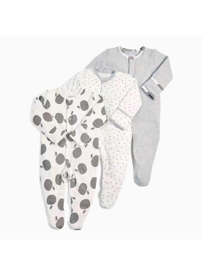 Spring and Autumn Baby Bodysuits Set of Three