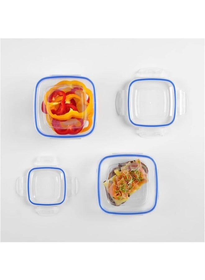 Dunya Plastik Dunia Fresh & Lock Blue Square 1-Piece Container for Refrigerator with Airtight Lid - Storage Solution - BPA-Free | Lead-Free - Image 3
