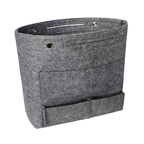 Vercord Extra Tall Felt Bag Organizer Vertical Height Design for Deep Tote and Backpack Bags Grey - Image 2