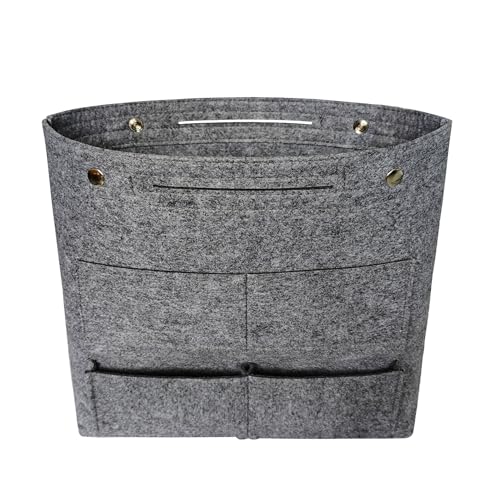 Vercord Extra Tall Felt Bag Organizer Vertical Height Design for Deep Tote and Backpack Bags Grey - Image 1