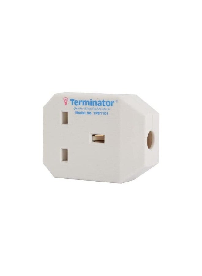 Terminator Terminator 1-Way UK Power Extension Socket with 2 Meter Cable - Single Gang Wall Extension Lead - Image 1