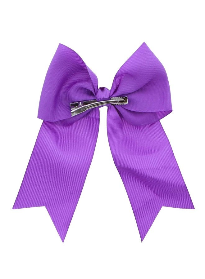 موتيك أكسيسوريز مشبك شعر كبير الحجم على شكل فيونكة مع ذيول للنساء والفتيات - بنفسجي - Image 3