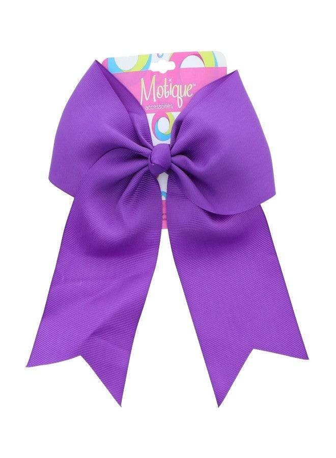 موتيك أكسيسوريز مشبك شعر كبير الحجم على شكل فيونكة مع ذيول للنساء والفتيات - بنفسجي - Image 4