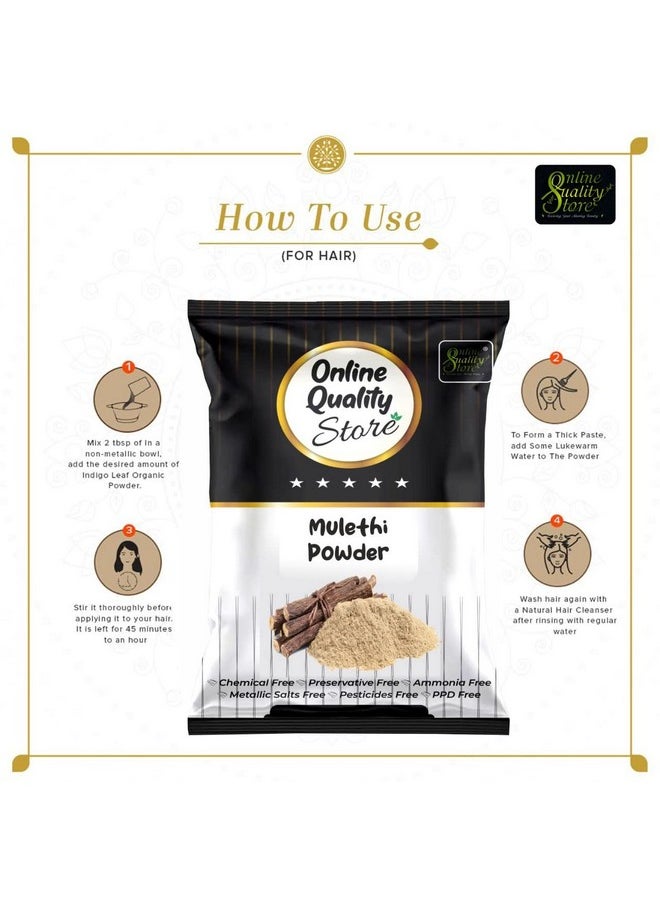 Online Quality Store - Licorice (Mulethi) Powder |Yashtimadhu Powder,Liquorice Powder |Glycyrrhiza Glabra Powder |Pure Mulethi Powder For Face,Body,Skin, & Hair |Natural Pure Mulethi Powder Best For Hair And Skin Care ,100G - Image 1