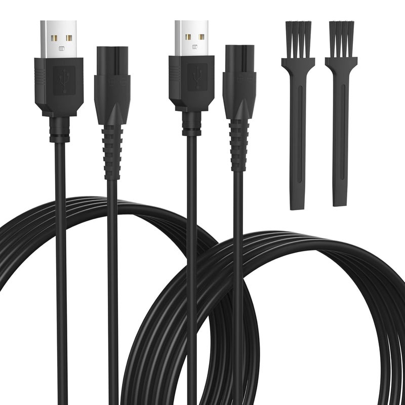 IBERLS IBERLS Charger Cord for Manscaped Lawn Mower 3.0 2.0 Electric Groin Hair Trimmer Manscape Shaver Power Adapter Supply Trimmer Charging Cable(Brush, 2-Pack)