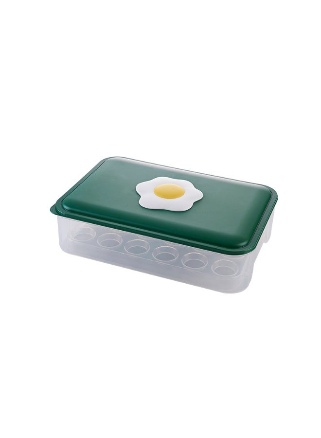 Portable Plastic Egg Storage Container for Refrigerator, 24-Capacity Stackable Egg Holder  - Image 1