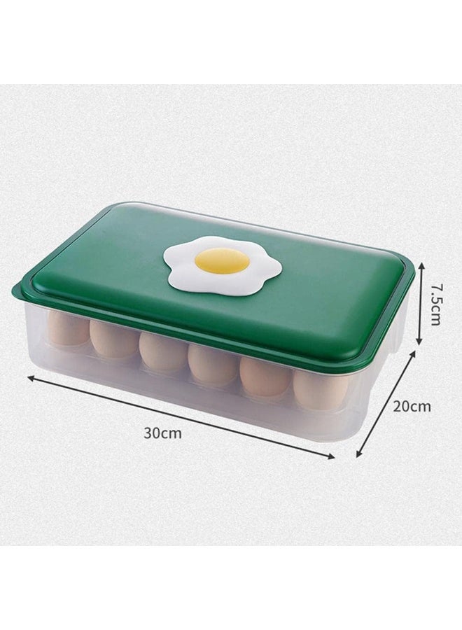 Portable Plastic Egg Storage Container for Refrigerator, 24-Capacity Stackable Egg Holder  - Image 4