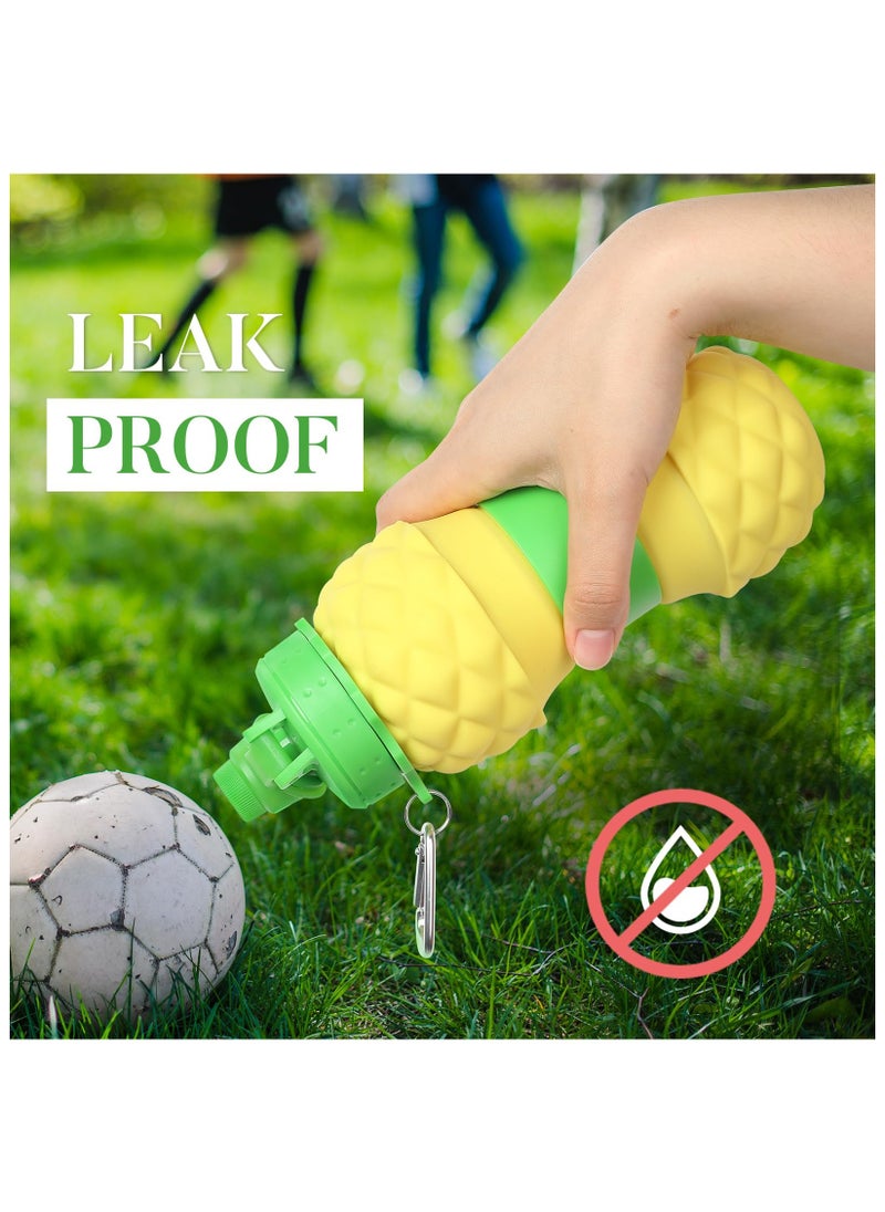 SYOSI - Collapsible Water Bottles, Silicone Foldable Portable Sports Water Bottles 700ml Lightweight Leakproof Twist Cap BPA Free for Travel Camping Hiking Outdoor Indoor Sport - 1 Pcs - Image 1