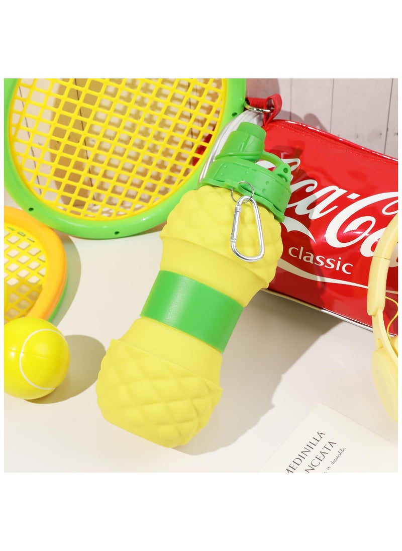 SYOSI - Collapsible Water Bottles, Silicone Foldable Portable Sports Water Bottles 700ml Lightweight Leakproof Twist Cap BPA Free for Travel Camping Hiking Outdoor Indoor Sport - 1 Pcs - Image 1