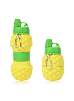 Collapsible Water Bottles, Silicone Foldable Portable Sports Water Bottles 700ml Lightweight Leakproof Twist Cap BPA Free for Travel Camping Hiking Outdoor Indoor Sport - 1 Pcs