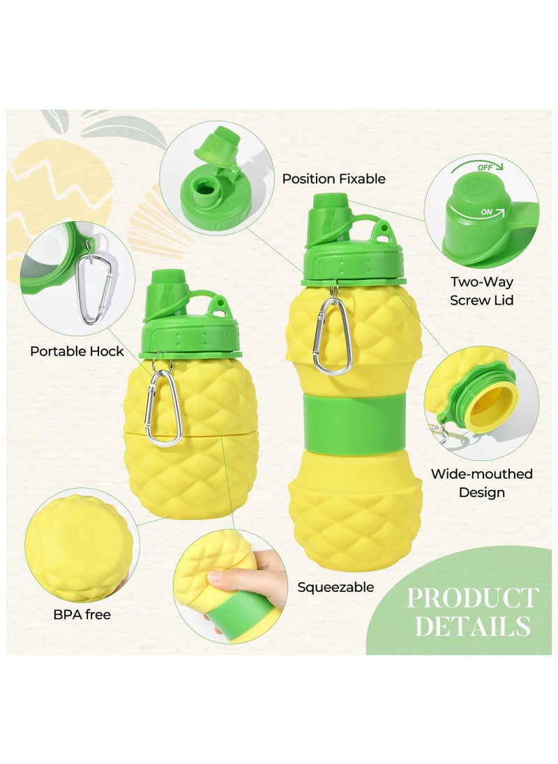 SYOSI - Collapsible Water Bottles, Silicone Foldable Portable Sports Water Bottles 700ml Lightweight Leakproof Twist Cap BPA Free for Travel Camping Hiking Outdoor Indoor Sport - 1 Pcs - Image 1