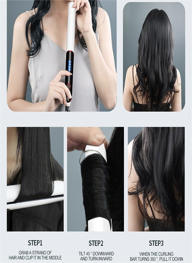 Hair Straightener, Fast Heat Titanium Hair Straightener for Stylish Styles, 2-in-1 Hair Straightener and Curler Dual Voltage Styling Tool for Professional Salon Straightening/Curling/Waving - Image 3