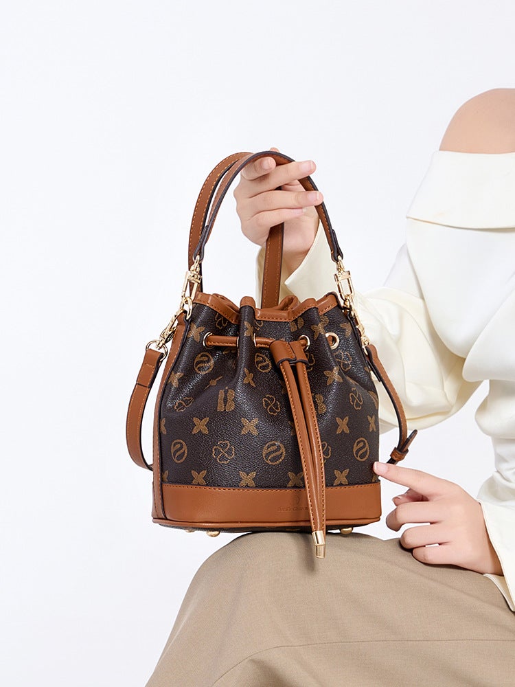 Bani Meizi Drawpack Bucket Bag Classic Old Flower Shoulder Crossbody Bag High-Value Light Luxury All-Match Women'S Handbag - Image 5