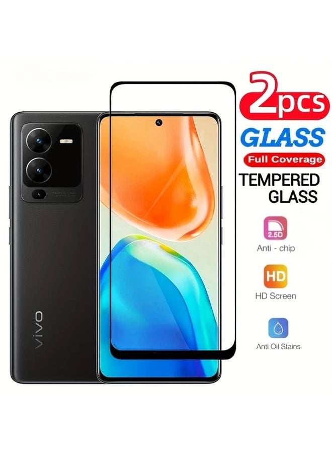 Full Glue Tempered Glass Screen Protector For Vivo V25 V21 V23 V27 V29 V40 SE 5G - Image 1