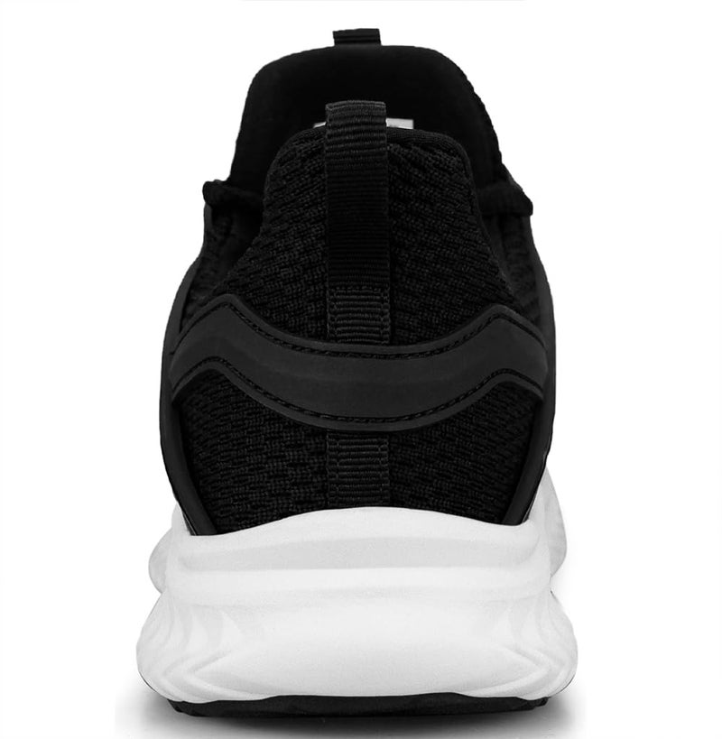Abboos Womens Athletic Walking Shoes Sneakers- Memory Foam Lightweight Tennis Shoe Sports Shoes Gym Slip On Running Sneakers Size 7 Black White - Image 5