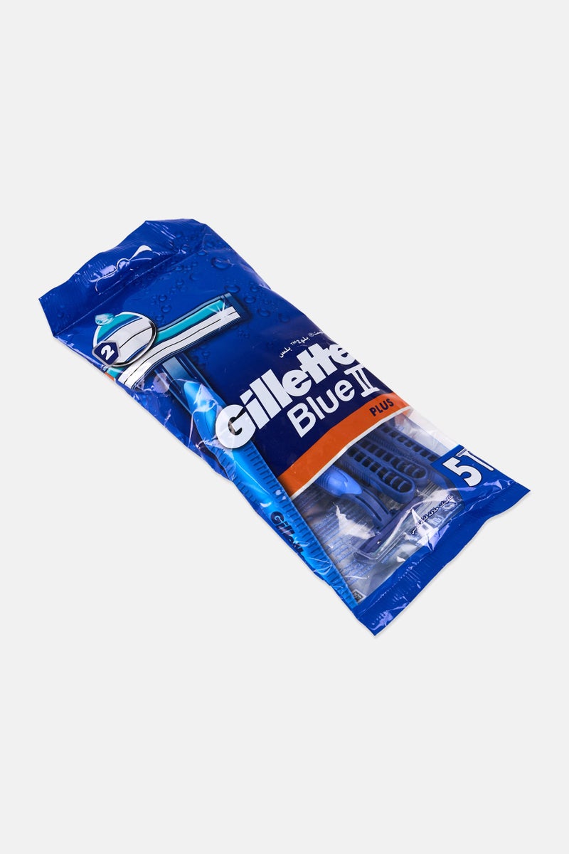 Gillette 5 قطع من شفرات الحلاقة القابلة للاستخدام لمرة واحدة للرجال باللون الأزرق - Image 3