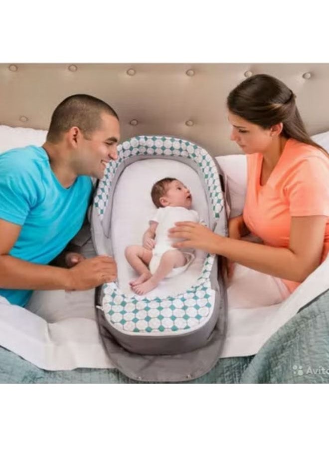 NKX Baby Bassinet Bed Portable Sleeper Travel Bag with mosquito net For Infant with Music  - Image 5