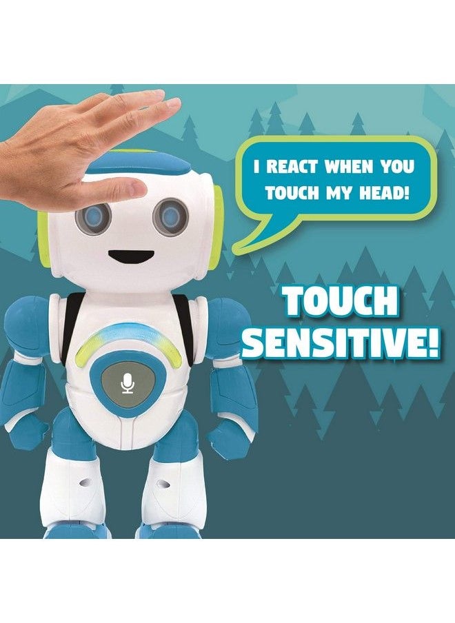 Lexibook - Powerman Jr. Smart Interactive Toy That Reads In The Mind Toy For Kids Dancing Plays Music Animal Quiz Stem Programmable Remote Control Boy Robot Junior Green/Blue Rob20En - Image 1